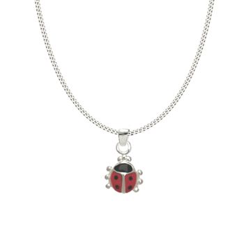 Pendentif coccinelle argent personnalisé - 2447