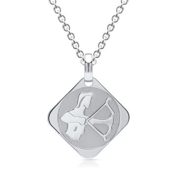Pendentif zodiaque argent personnalisé - 0929
