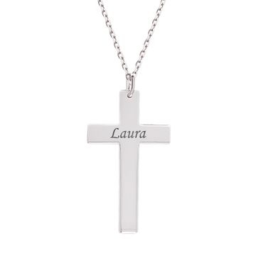 Pendentif croix argent personnalisée - 2920