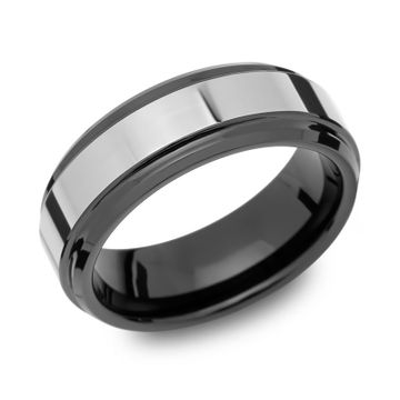 Bague tungstène personnalisée - 0406