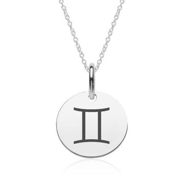 Pendentif astro gémeaux argent personnalisé - 2161