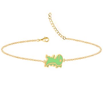 Bracelet dinosaure plaqué or personnalisé - 2422