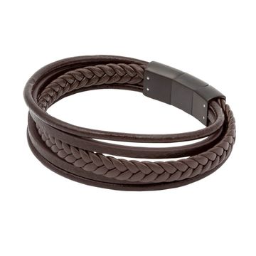 Bracelet cuir marron personnalisé - 1883