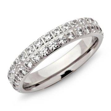 Bague acier femme personnalisée - 1040