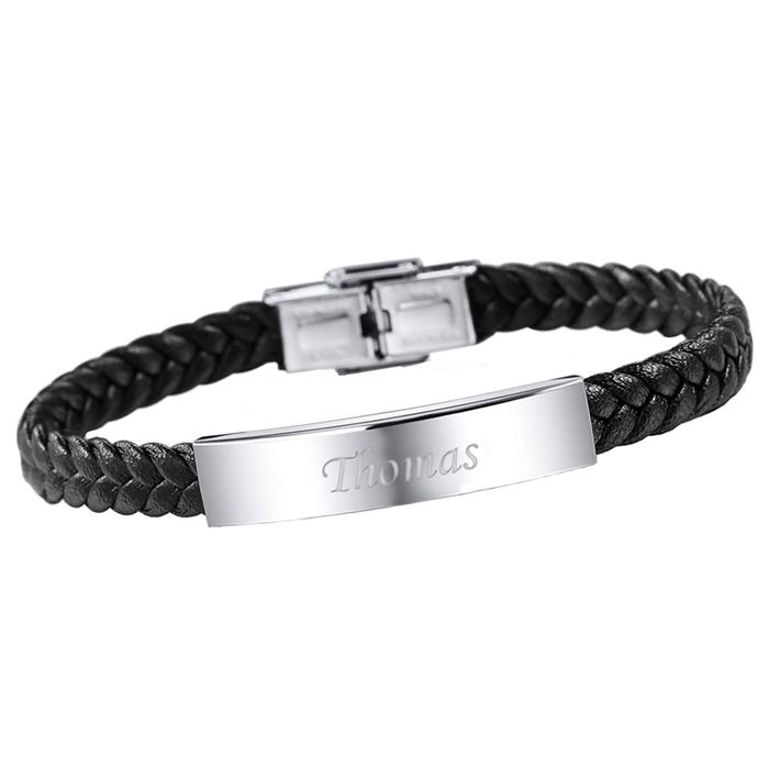 Bracelet Brésilien En Cuir Tressé - Largeur 6mm, Longueur 20cm, Neuf Sans Emballage