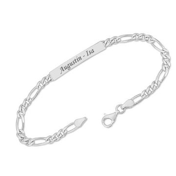 Gourmette argent personnalisée - 0213