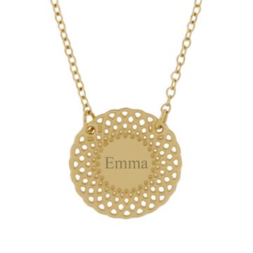 Collier dentelle doré personnalisé - 2387