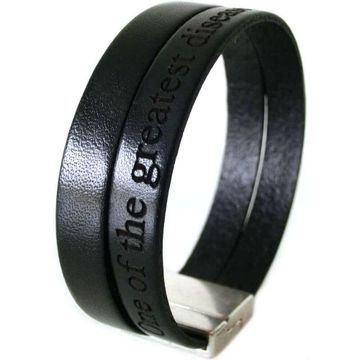 Bracelet cuir noir personnalisé - 2004