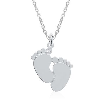 Pendentif pieds argent personnalisé - 2272