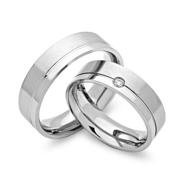 Alliances acier personnalisées - 0339
