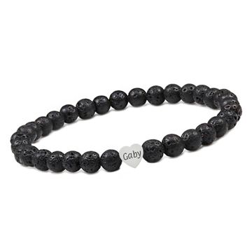 Bracelet pierre de lave personnalisé - 2693
