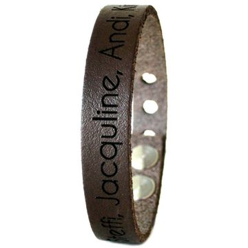 Bracelet cuir marron personnalisé - 1994