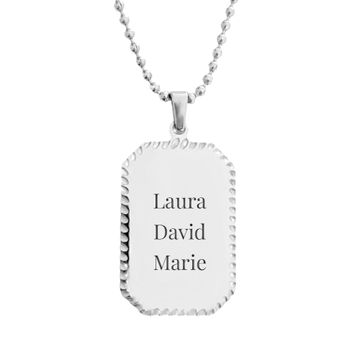 Pendentif plaque acier personnalisé - 2574