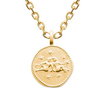 Médaille Gémeaux plaqué or personnalisée - 2677