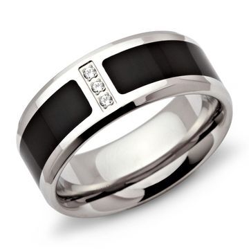 Bague acier femme personnalisée - 1038