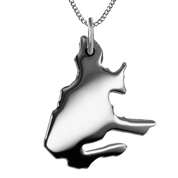 Pendentif argent Québec personnalisé - 2076