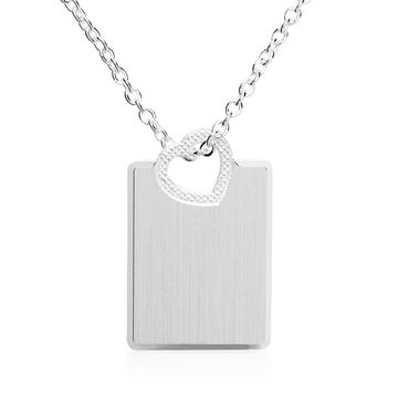 Pendentif coeur argent personnalisé - 2267