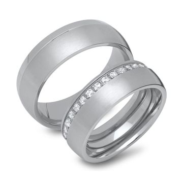 Alliances acier personnalisées - 1462