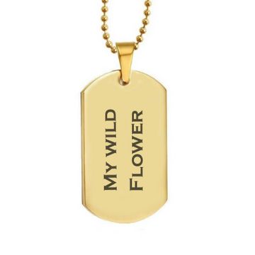 Pendentif dogtag doré personnalisé - 1976