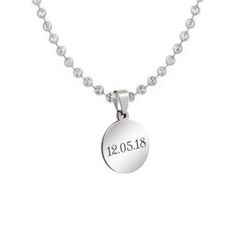Pendentif rond acier personnalisé - 2527