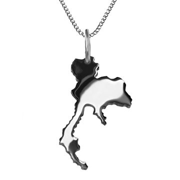 Pendentif argent Thaïlande personnalisé - 1205