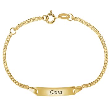 Gourmette argent doré personnalisée - 2127