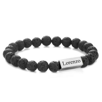 Bracelet pierre de lave personnalisé - 2569
