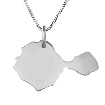 Pendentif argent Tahiti personnalisé - 2548