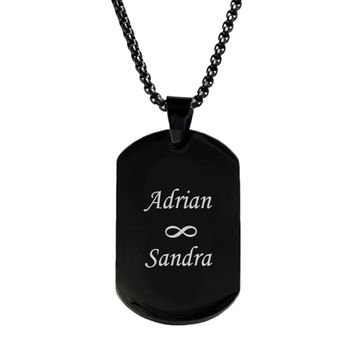 Pendentif dogtag acier personnalisé - 2156
