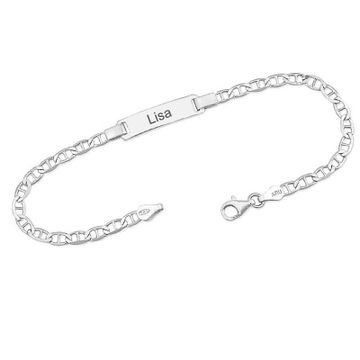 Gourmette argent personnalisée - 2112