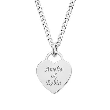 Pendentif coeur acier personnalisé - 2966