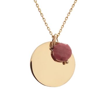 Collier rhodonite plaqué or personnalisé - 2583