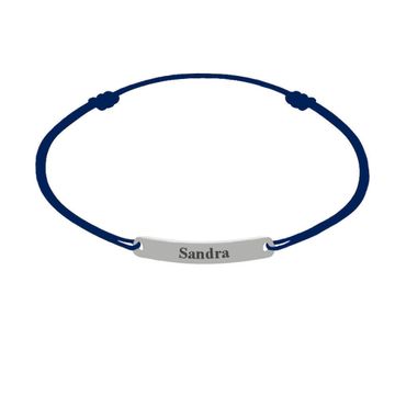 Bracelet cordon argent personnalisé - 2187