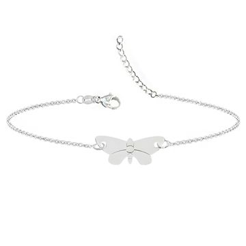 Bracelet papillon argent personnalisé - 2452