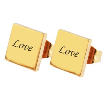 Boucles d'oreilles acier personnalisées - 2088