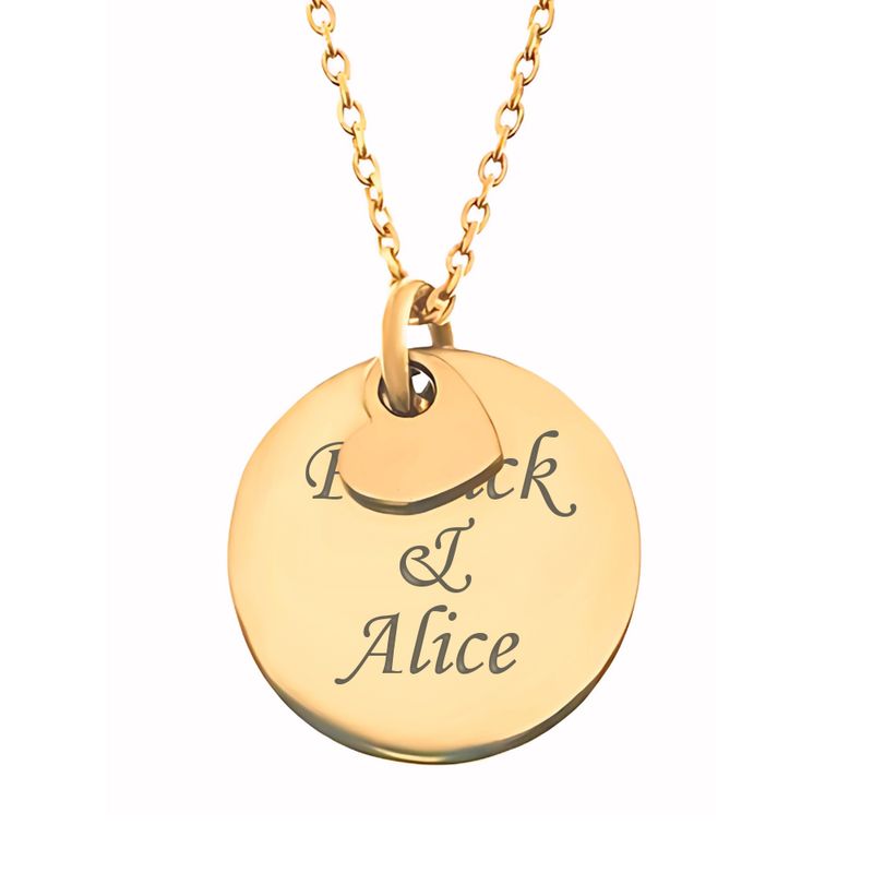 Pendentifs Homme Femme Couple Coeur Séparant En 2 Acier Et 2 Chaines