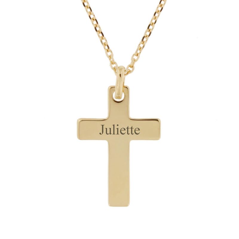 Pendentif Croix En Plaqué Or - Bijou Neuf Avec Étiquettes OxcmoBijoux