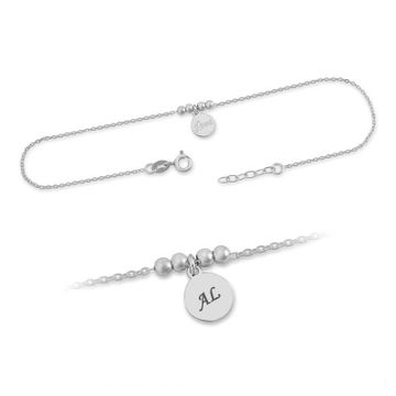 Chaîne de cheville argent personnalisée - 2180