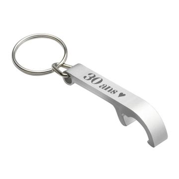 Porte-clé décapsuleur aluminium personnalisé - 2491