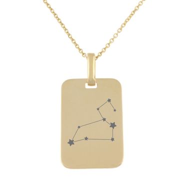 Pendentif zodiaque plaqué or personnalisé - 2877