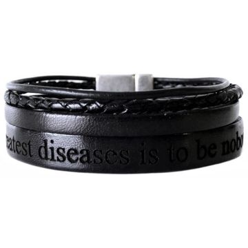 Bracelet cuir noir personnalisé - 2005