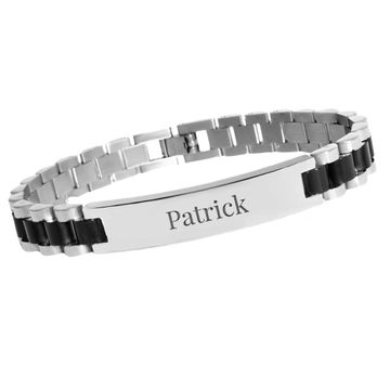 Bracelet acier bicolore personnalisé - 2859