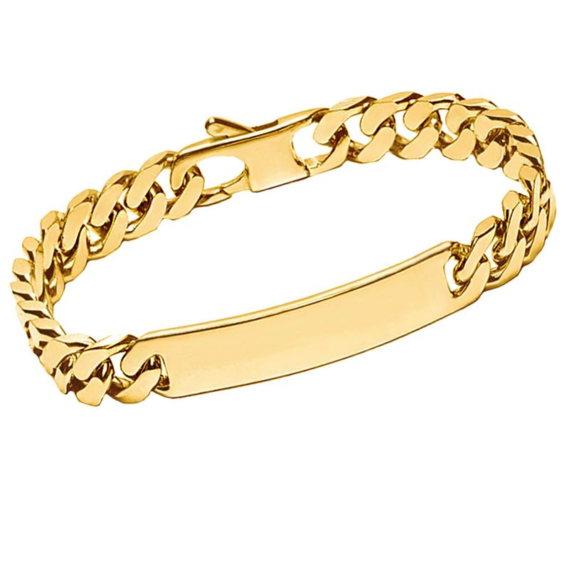 Gourmette Bracelet Plaque Or – Belle Qualité – Occasion
