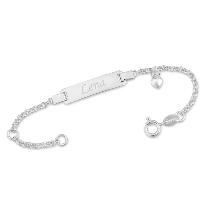 Bracelet Gourmette Argent 925 Avec Cœur - Occasion Bon état