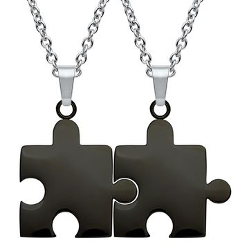 Pendentif puzzle acier personnalisé - 0958