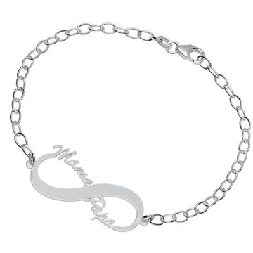 Bracelet prénom argent personnalisé - 1930