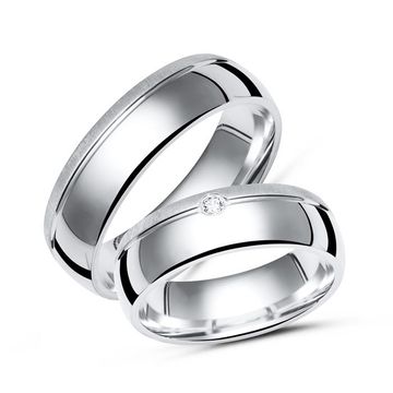 Alliances argent personnalisées - 0312