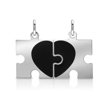 Pendentif argent Puzzle personnalisé -1225