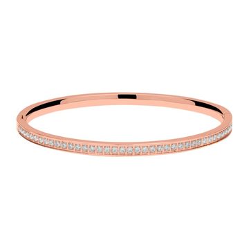 Bracelet jonc acier rosé personnalisé - 2257