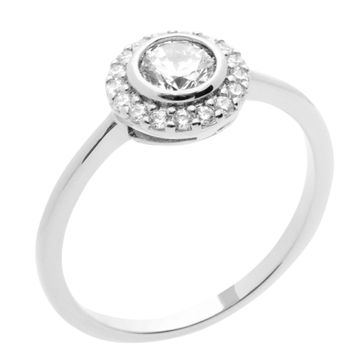 Bague de fiançailles argent personnalisée - 2740